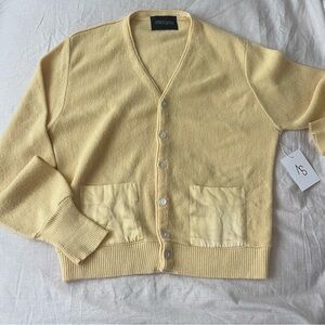 Woman’s Yellow Cardigan Sweater LARGE